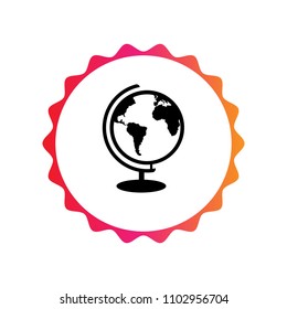 globe icon. designed for schools, high schools, educational institutes and signatures