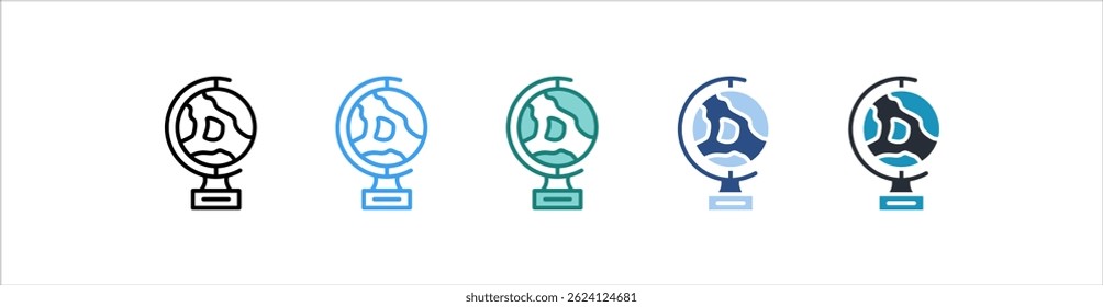 Ícone De Globo Em Um Vetor De Estilo Diferente
