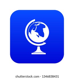 Globe icon digital blue for any design isolated on white vector illustration
