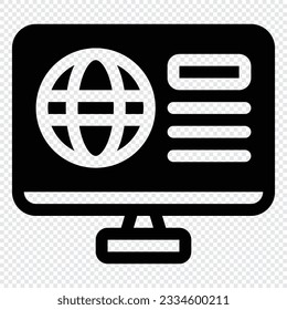 Globe Icon. Digital marketing concept. Outline icon