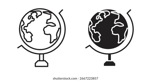 Icono del globo. Vectores de los gráficos del doodle