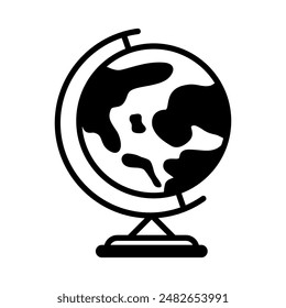 Globe icon. Earth model icon