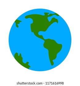 Globe icon, earth planet - global world, global sign - map isolated