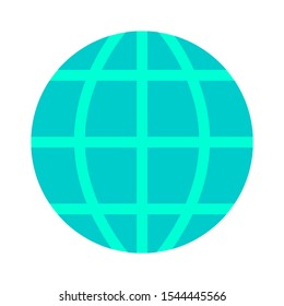 Globe icon, earth planet - global world, global sign - map isolated