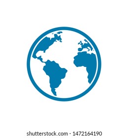 Globe Icon. Earth sign. Vector illustration for web banner, web and mobile, infographics.