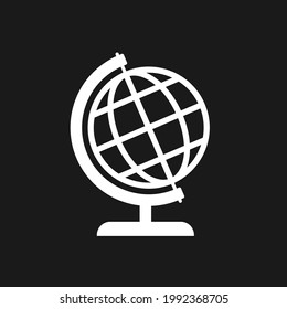 Globe icon. Earth sphere map symbol. World sign. Web application interface internet button. Vector illustration image.
