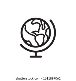 globe icon, earth, world, line style