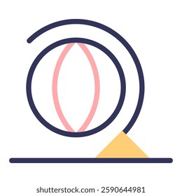 Globe icon with editable stroke. Earth model icon with editable stroke