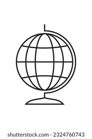globe icon for education in the school