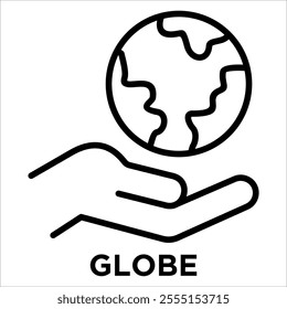 Globe Icon Element For Design