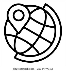 Globe Icon Element For Design