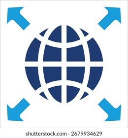 Globe Icon Element For Design