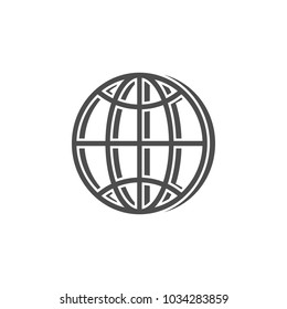 The globe icon. Element of popular contact us icon. Premium quality graphic design. Signs, symbols collection icon for websites, web design,Flat Vector illustration
