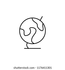 globe icon. Element of school icon for mobile concept and web apps. Thin line globe icon can be used for web and mobile