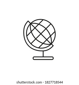 globe icon element of school icon for mobile concept and web app. Thin line globe icon can be used for web and mobile. Premium icon on white background