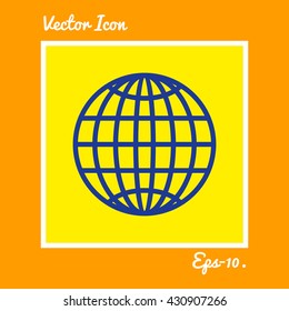 Globe Icon. Eps-10.