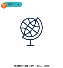  globe icon flat.