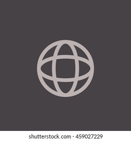  Globe icon flat .