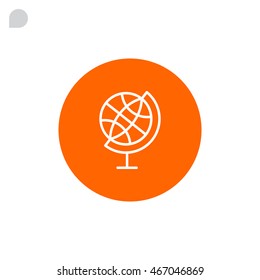  globe icon flat.