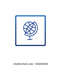  globe icon flat.