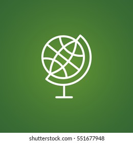  globe icon flat.