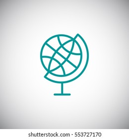  globe icon flat.