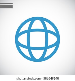  Globe icon flat .