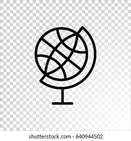  globe icon flat.