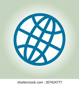 Globe icon. Flat design.