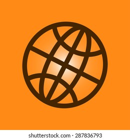 Globe icon. Flat design.