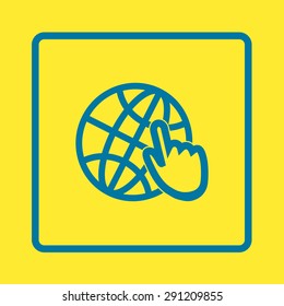 Globe icon. Flat design.