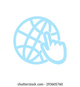 Globe icon. Flat design.