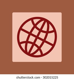 Globe icon. Flat design.