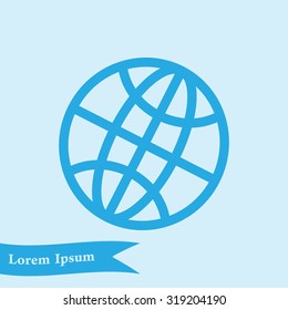Globe icon. Flat design.