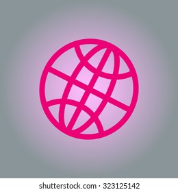 Globe icon. Flat design.