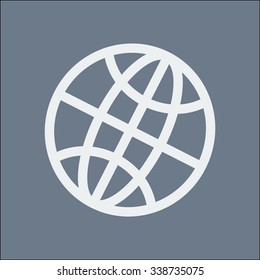 Globe icon. Flat design.