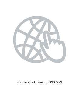Globe icon. Flat design.