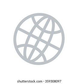 Globe icon. Flat design.
