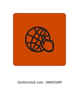 Globe icon. Flat design.