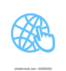 Globe icon. Flat design.
