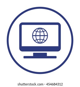 Globe  icon. Flat design.