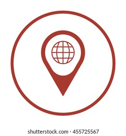  Globe  icon. Flat design.
