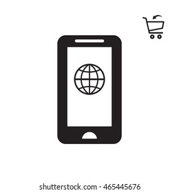 Globe  icon. Flat design.