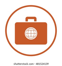  Globe  icon. Flat design. 