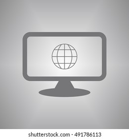  Globe  icon. Flat design.
