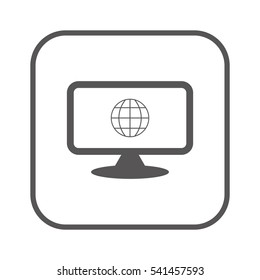  Globe  icon. Flat design.
