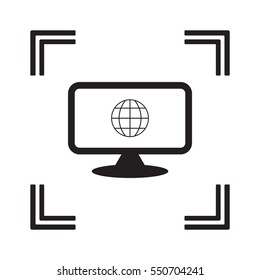  Globe  icon. Flat design.