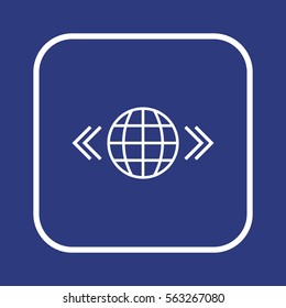  Globe  Icon. Flat design.