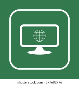  Globe  icon. Flat design.
