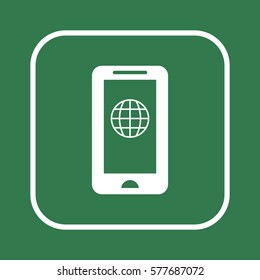  Globe  icon. Flat design.  